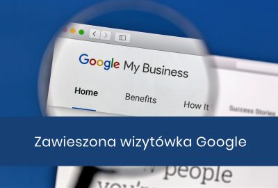 zawieszona wizytówka google obraz